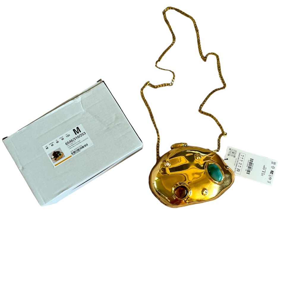 COPY - Zara Gold Stone Purse NWT